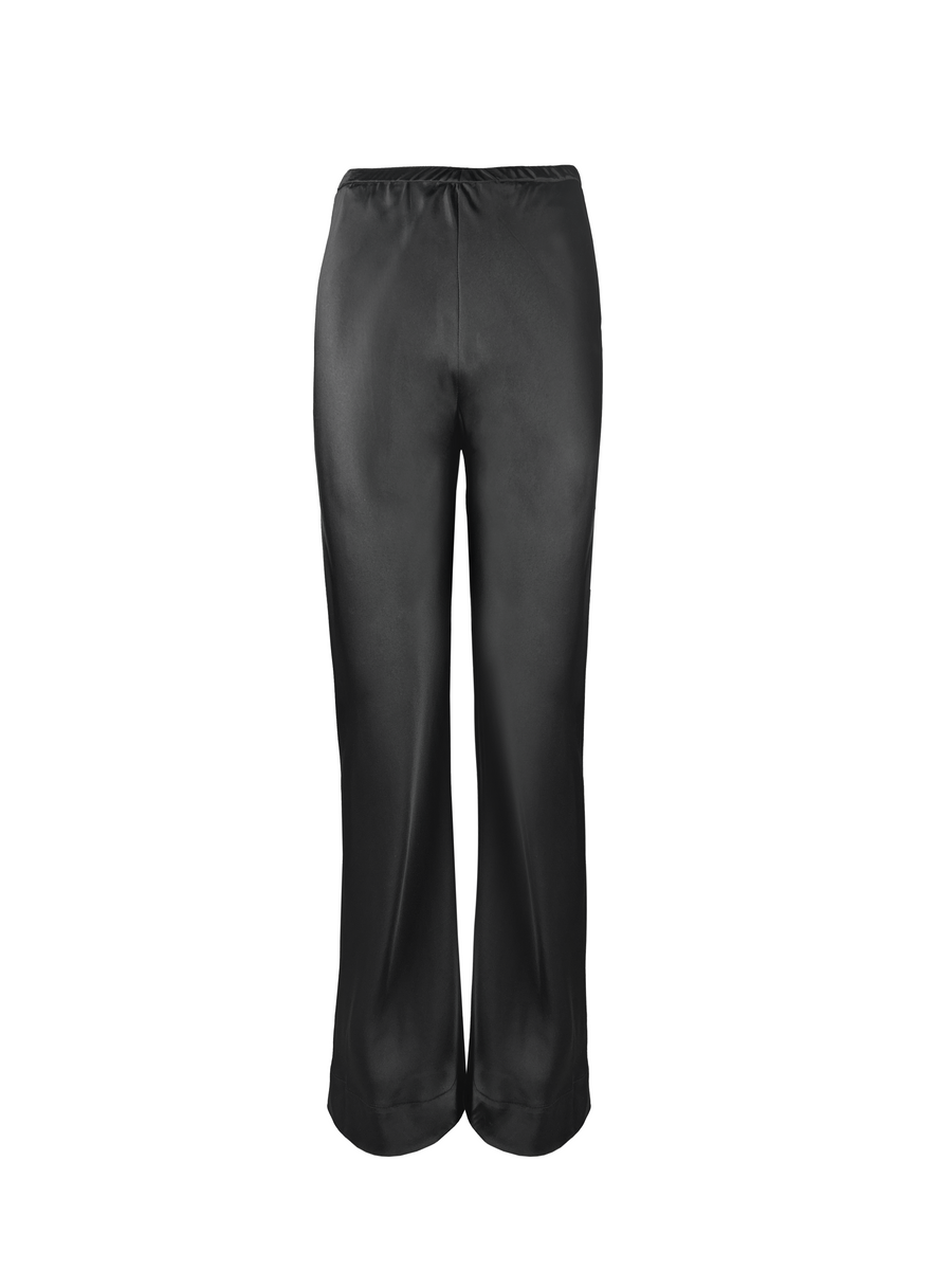 Layla Knit Wide Leg Pants - Black