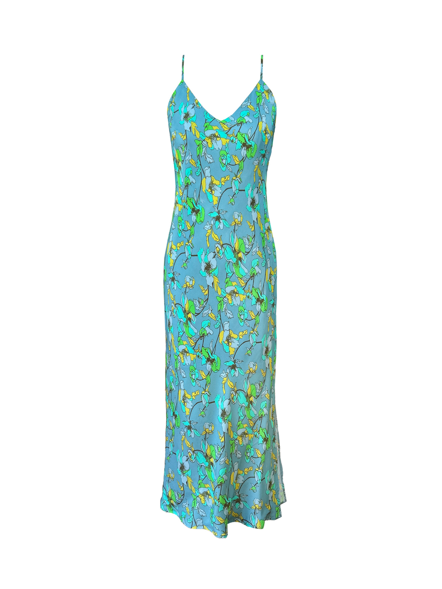 Printed Long Bias Dress