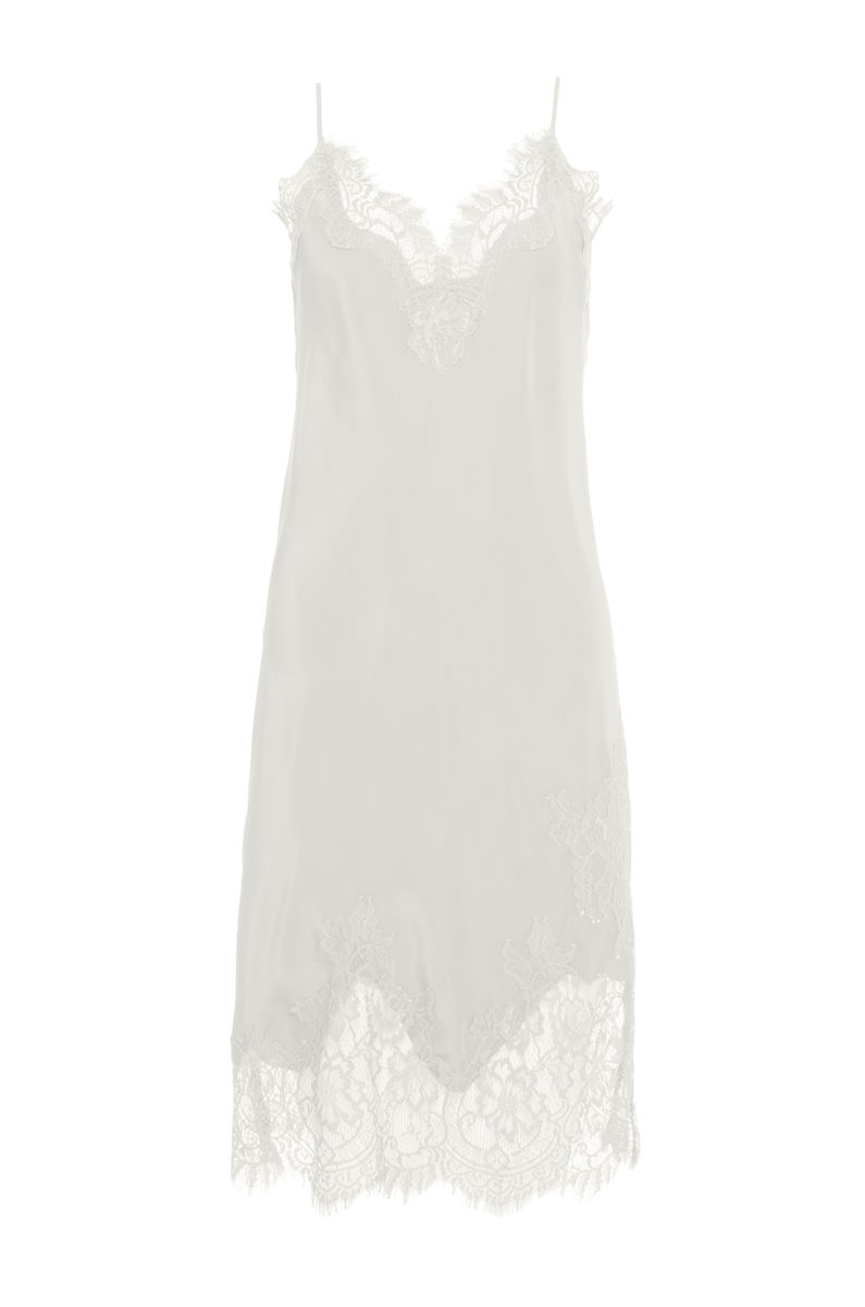 Grace Lace Silk Dress Cloud / S