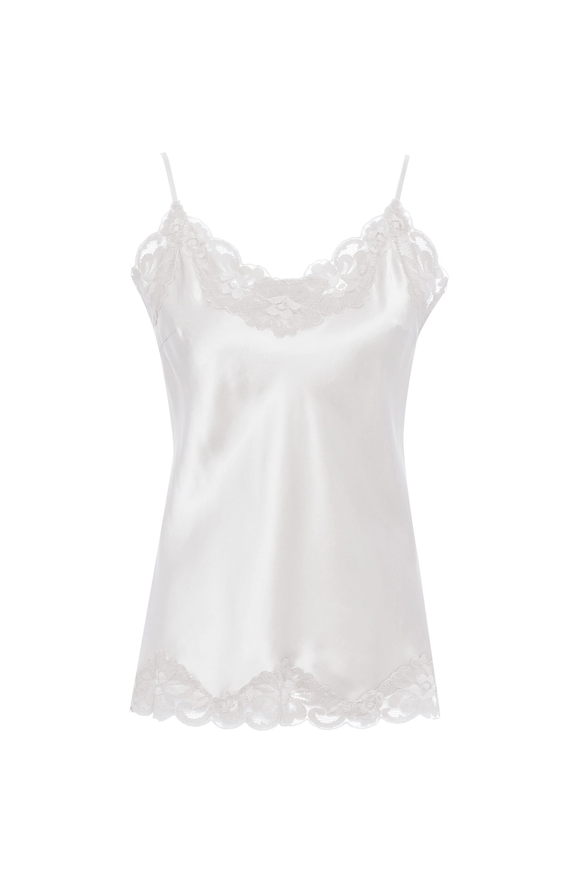 Floral Lace Silk Cami - Cloud – Gold Hawk Clothing