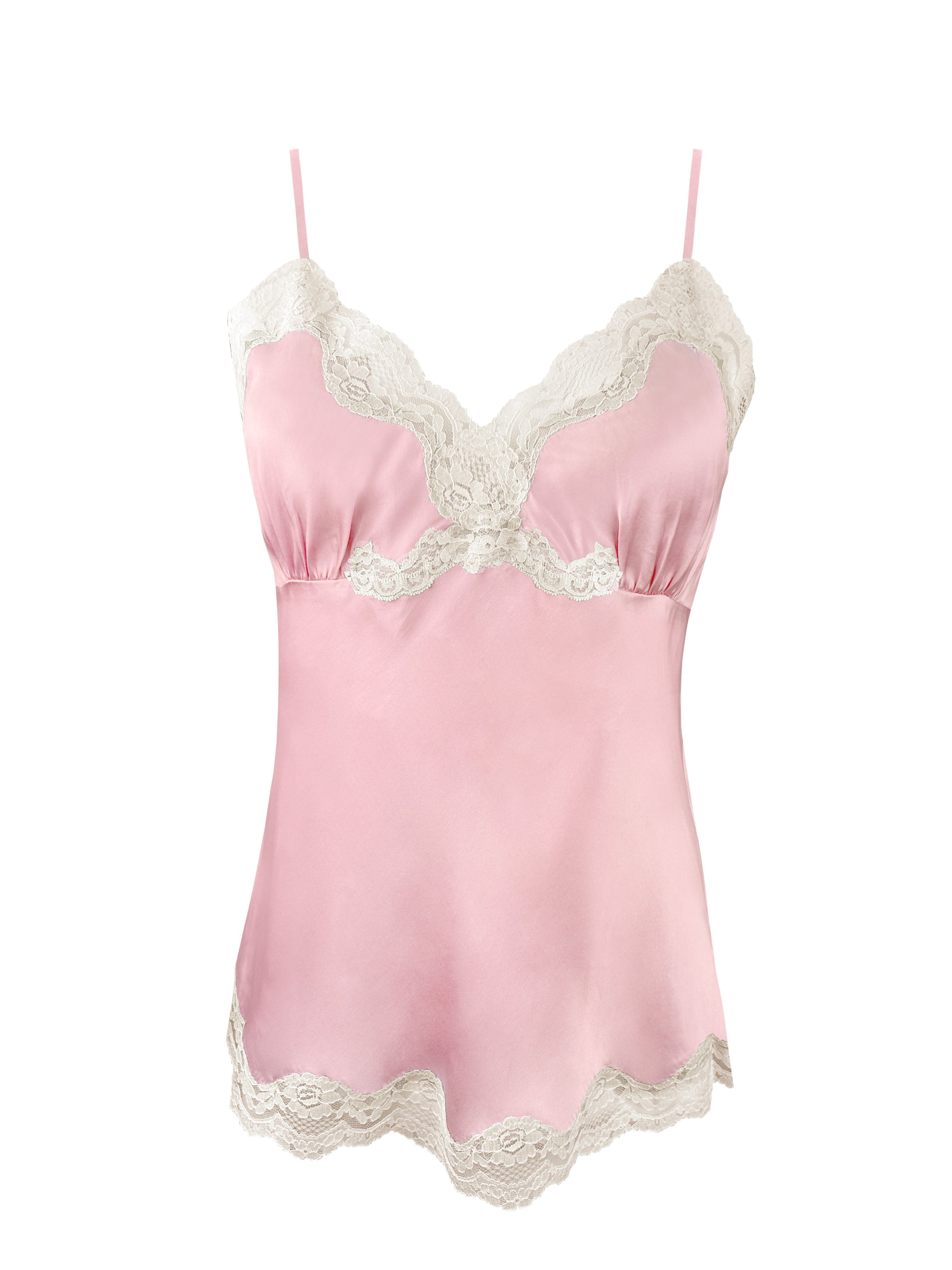 Pearl Lace Two Tone Cami - Pink Candle Light – Gold Hawk Clothing