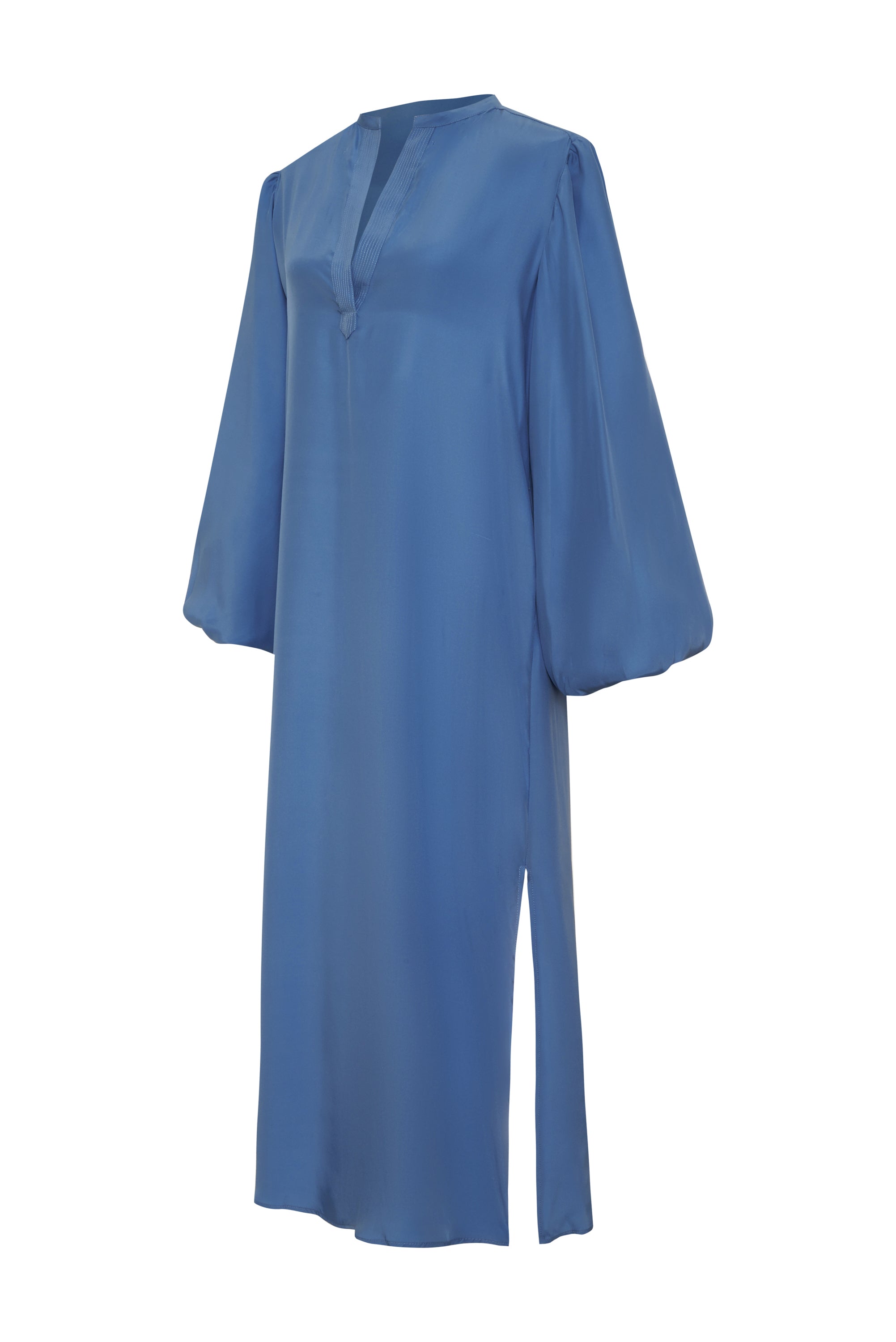 Isabela Sleeve Long Dress Mediterranean Blue Gold Hawk Clothing Isabela Sleeve Long Dress Mediterranean Blue Gold Hawk Clothing