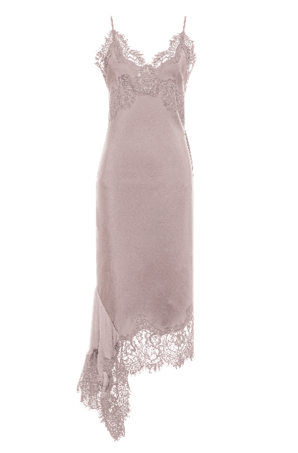 Emma Sheer Bottom Slip Dress Nude Crystal Nude Crystal / L
