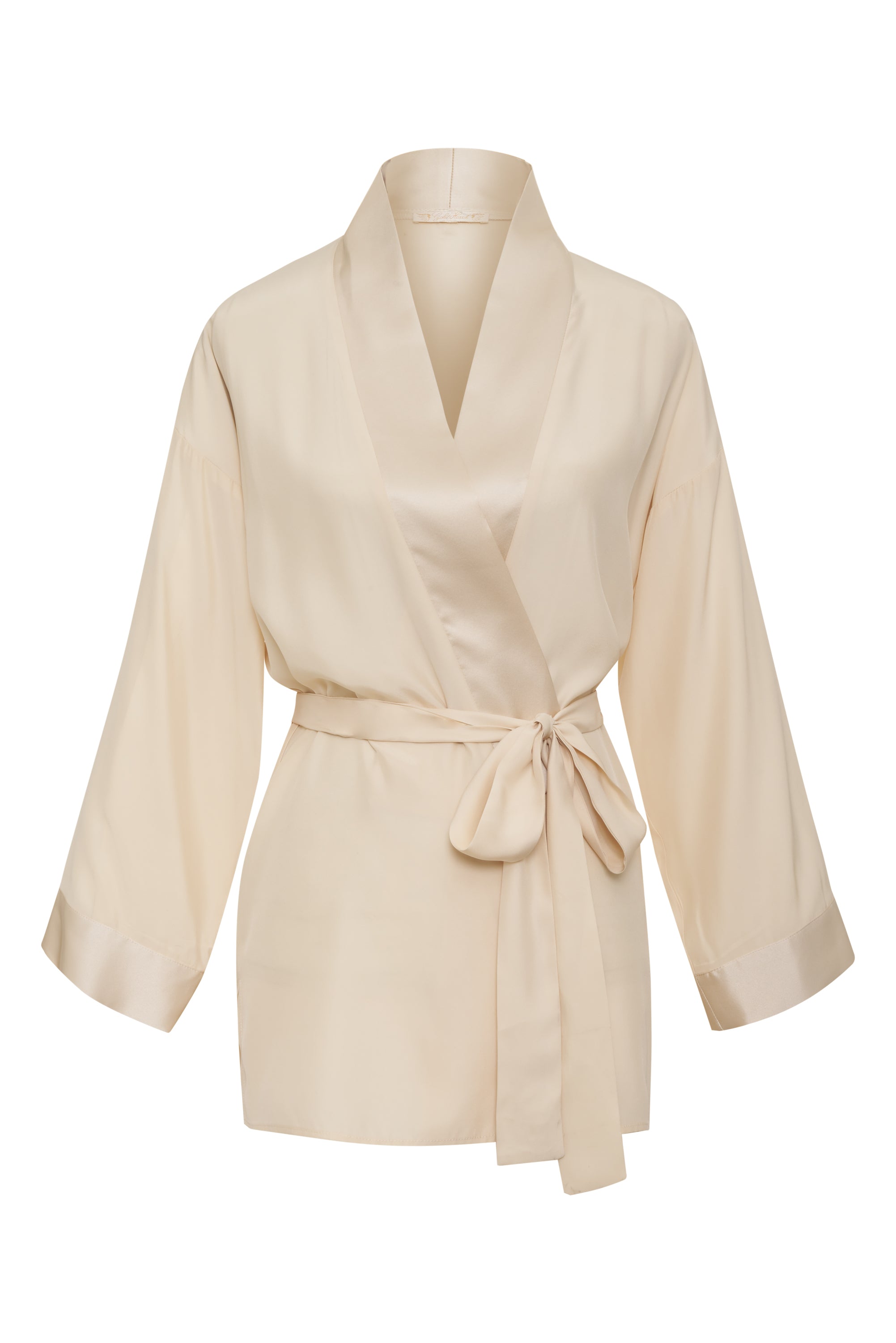 Modern Silk Robe Pearl – Gold Hawk Clothing