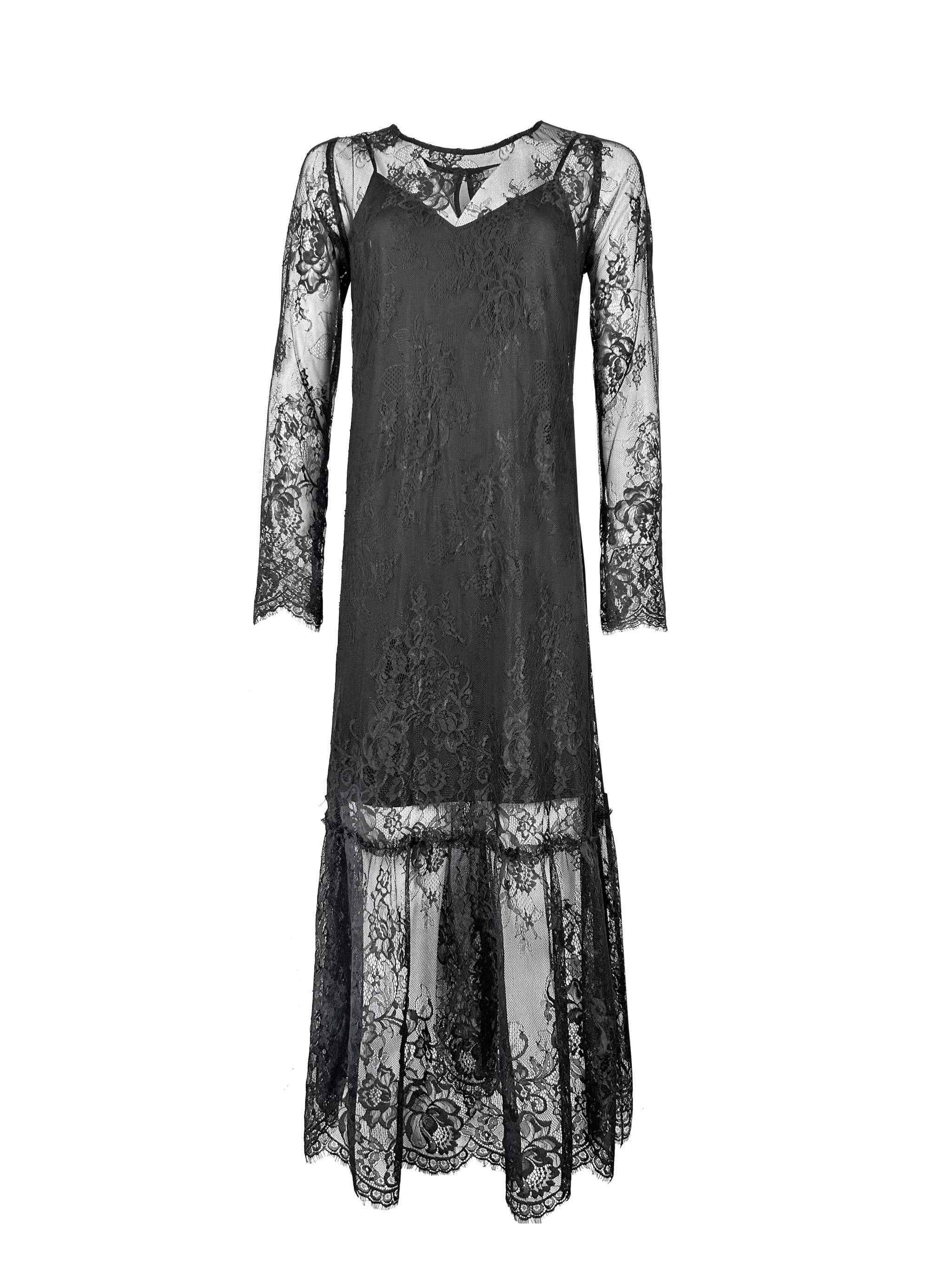 long sleeve black ruffle dress Stacy / M feature_Thigh Slit / Front Slit Jersey fabric with ruffle Taylor Swift Sequin Dress Color:BLU11 - Daintree Blue