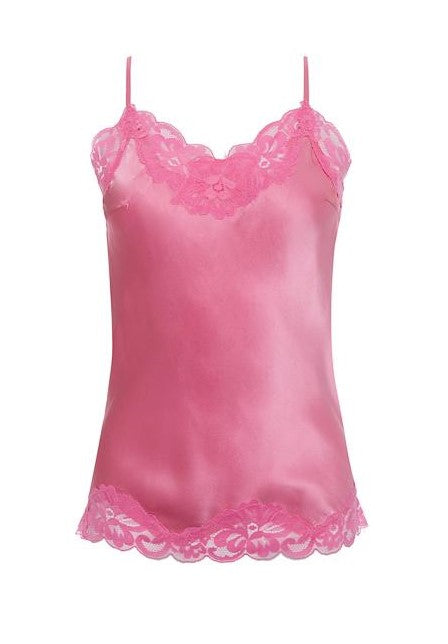 Floral Lace Silk Cami Pink Rose – Gold Hawk Clothing