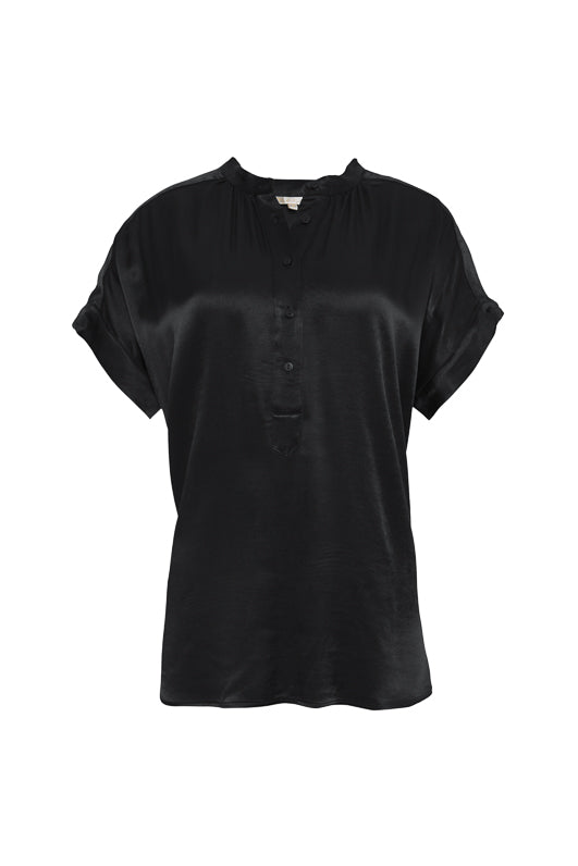 The Hayley Button Henley in black.