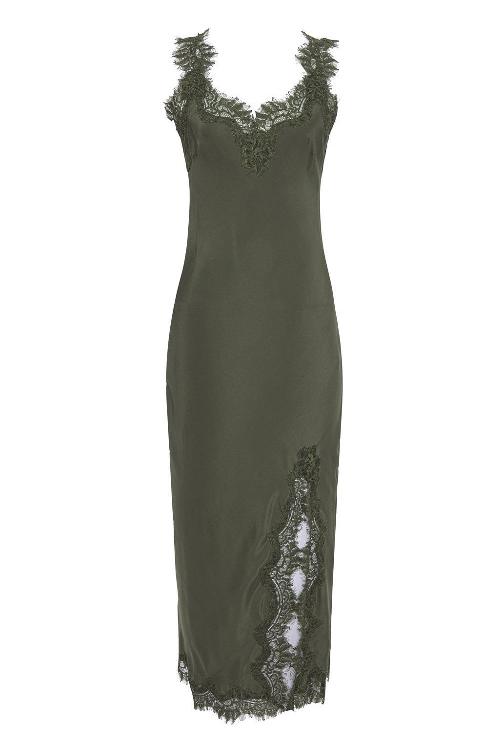 Miley Long Coco Bias Dress Olive Olive / L Miley Long Coco Bias Dress Olive Olive / L
