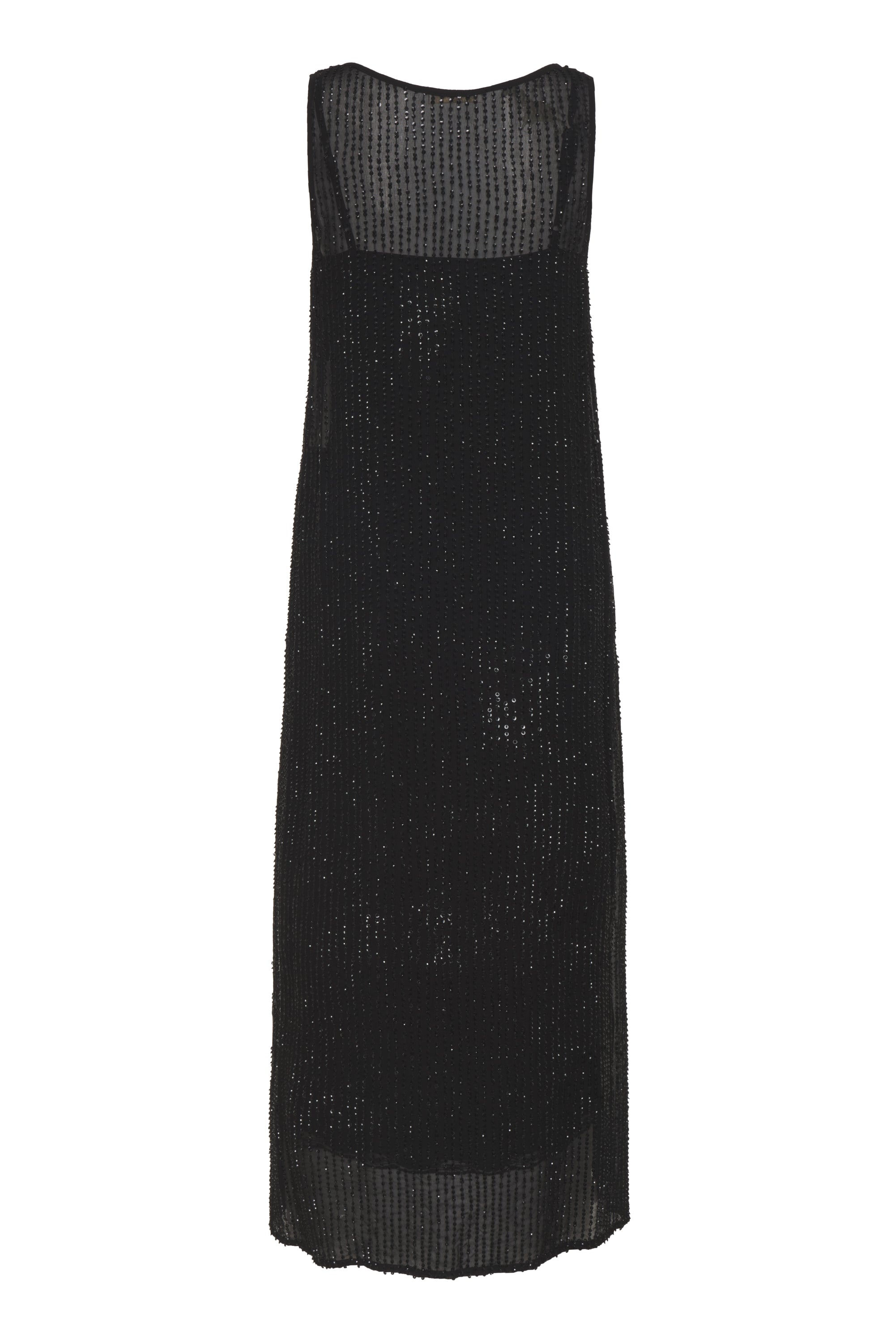 Liza Sequin Long Tank Dress Black Gold Hawk Clothing Liza Sequin Long Tank Dress Black Gold Hawk Clothing