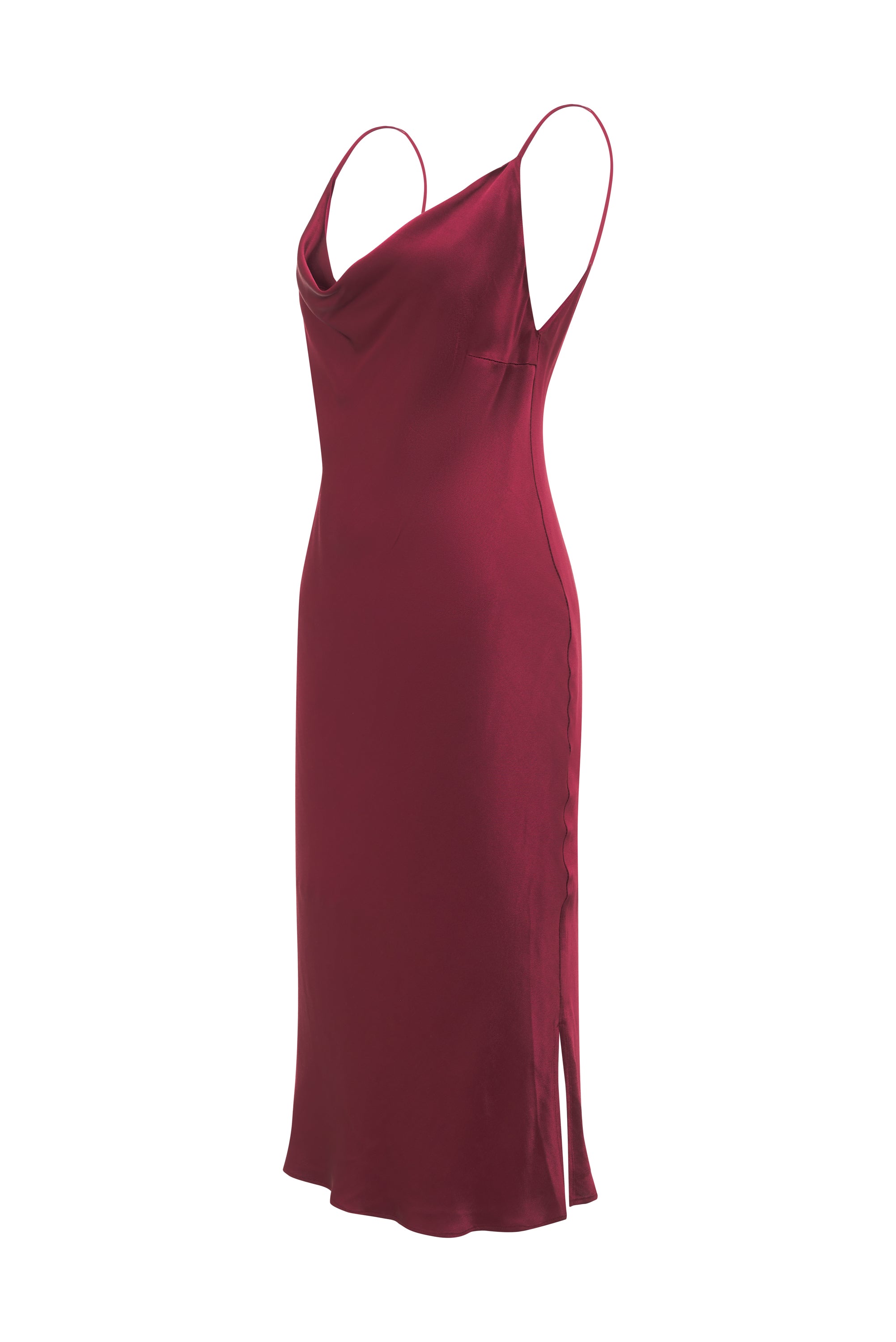 cowl midi slip dress LyreBird Cowl-Neck Midi Slip Dress