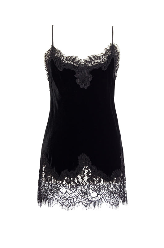 Anastasia Lace Trim Velvet Cami - Black – Gold Hawk Clothing