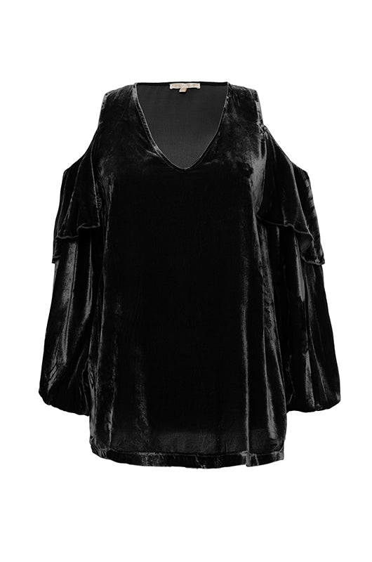 Now 80% OFF Velvet Cold Shoulder Top – Gold Hawk Clothing