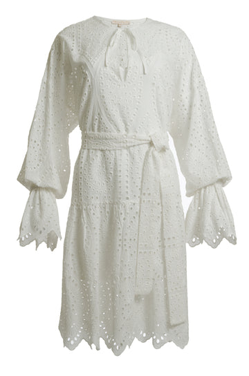 The Adele Cotton Dress in white.