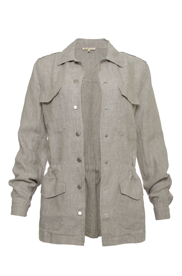 The Linen Army Jacket in birch.