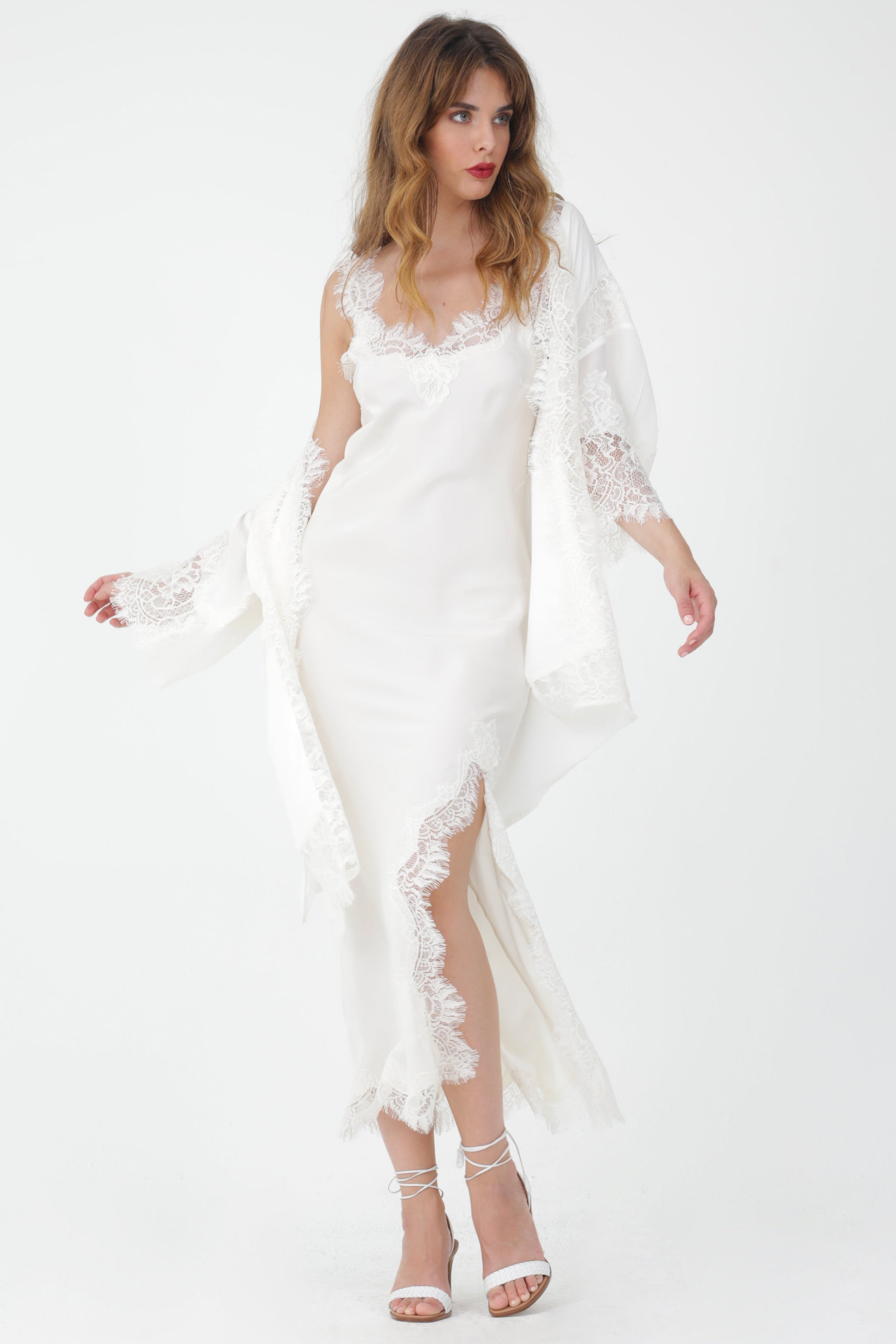 gold hawk dresses Kat Coco Slip Dress Bright White / XS